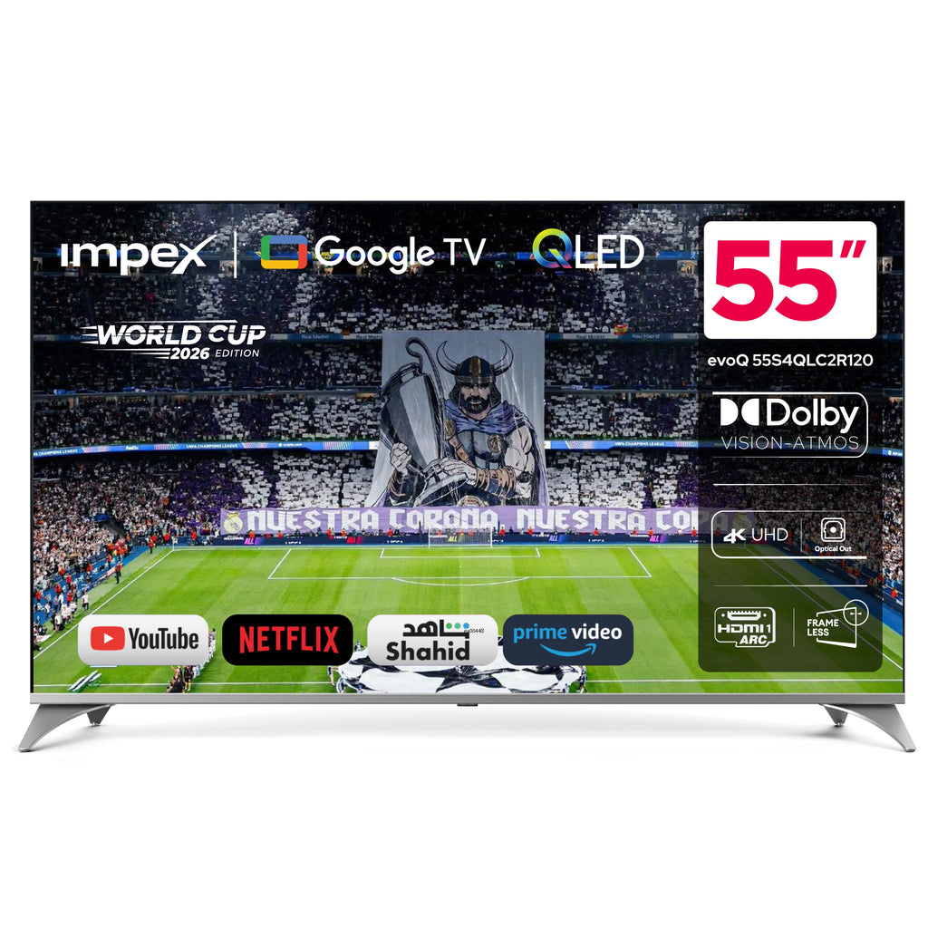 IMPEX 55 inch QLED UHD GOOGLE LED TV 12OHZ evoQ 55S4QLC2R120