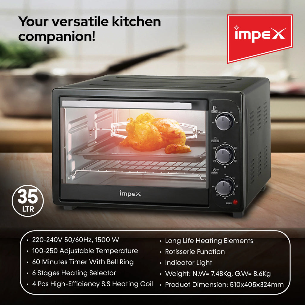 Impex 35 Ltr Electric Oven with Rotisserie OV 2901