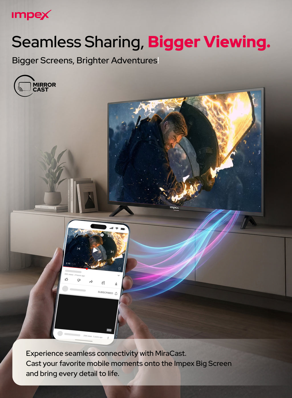 Impex 40" HD Smart LED TV Gloria 40 Smart