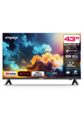 Impex TV with colorful display on a white background
