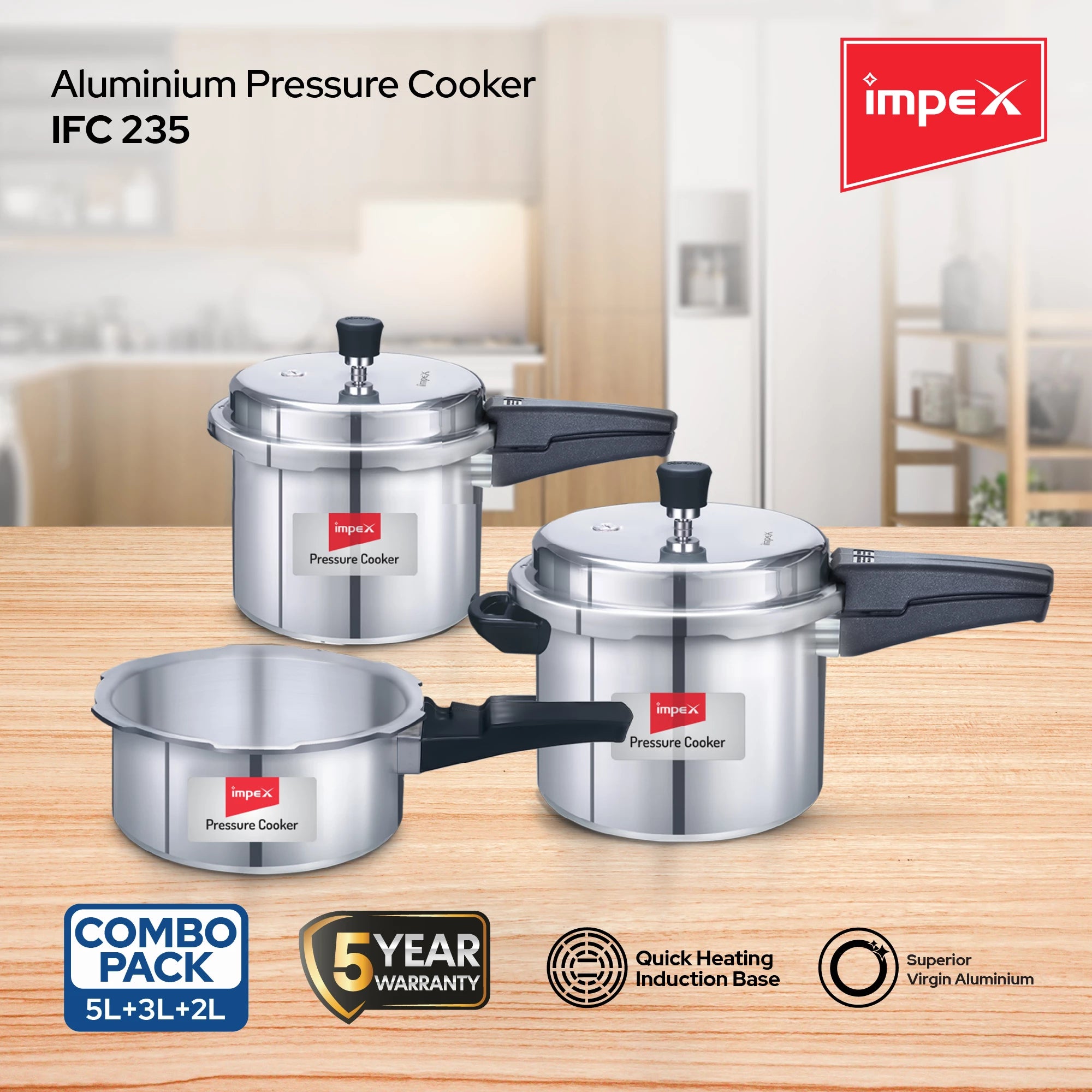 IMPEX PRESSURE COOKER FAMILY COMBO IFC 235