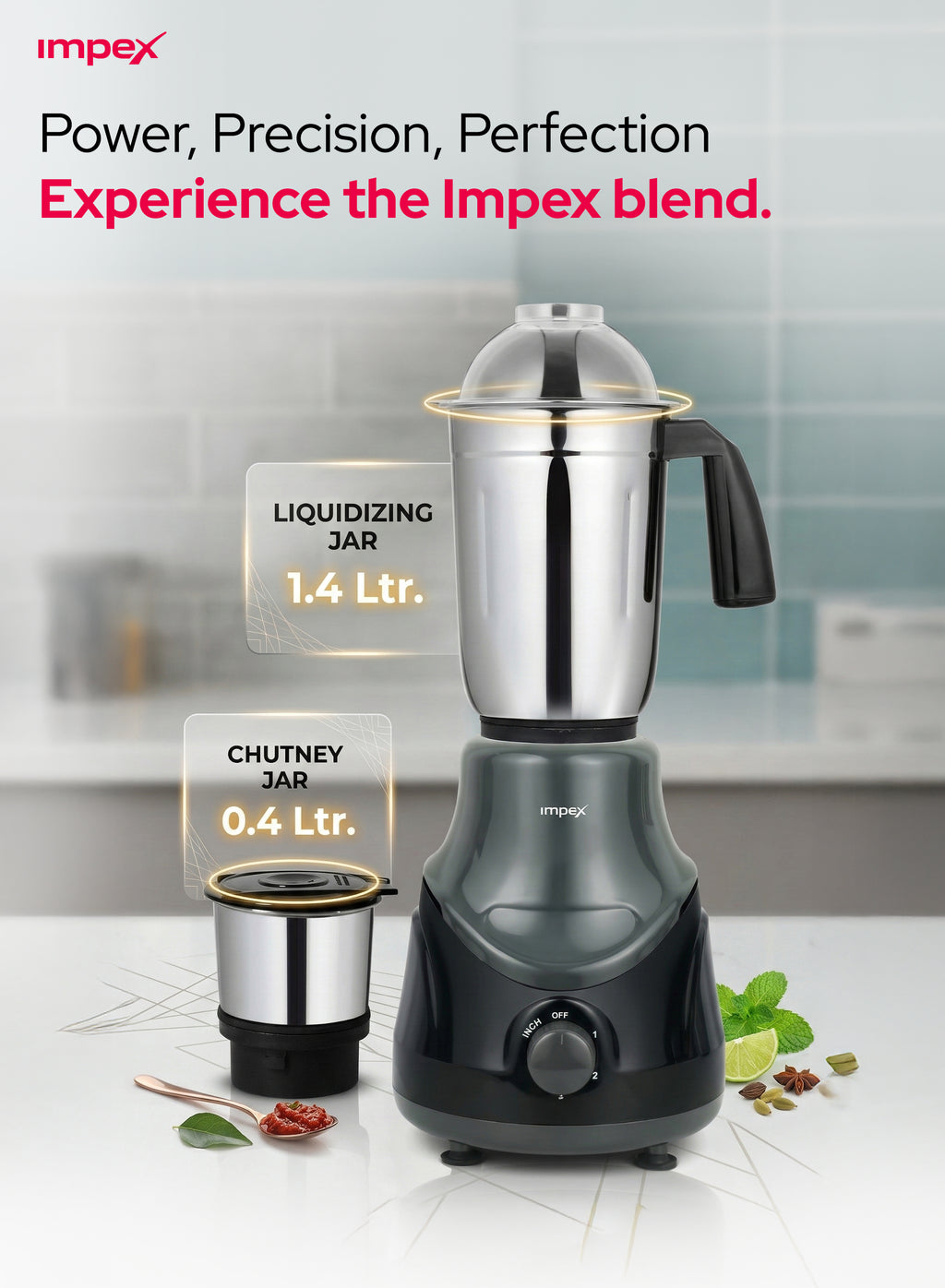 Impex 2 in 1 Mixer Grinder BL 319C