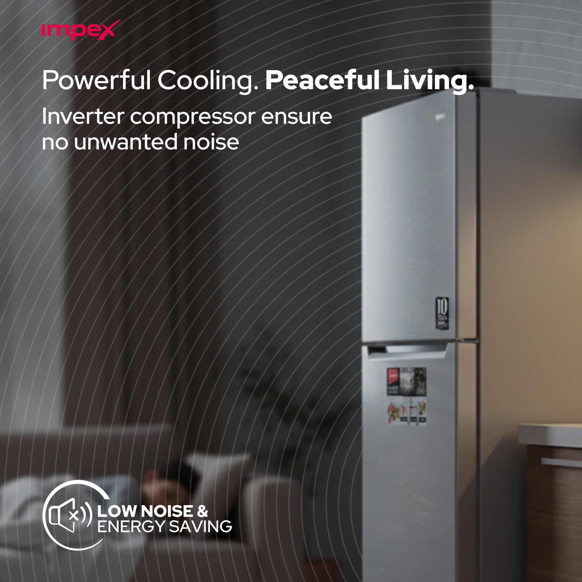 Impex 270L No Frost Inverter Refrigerator IRF250S