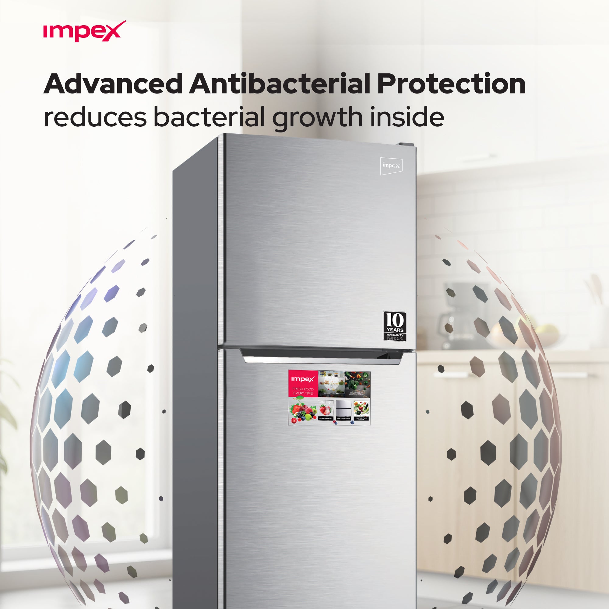 Impex 270L No Frost Inverter Refrigerator IRF250S