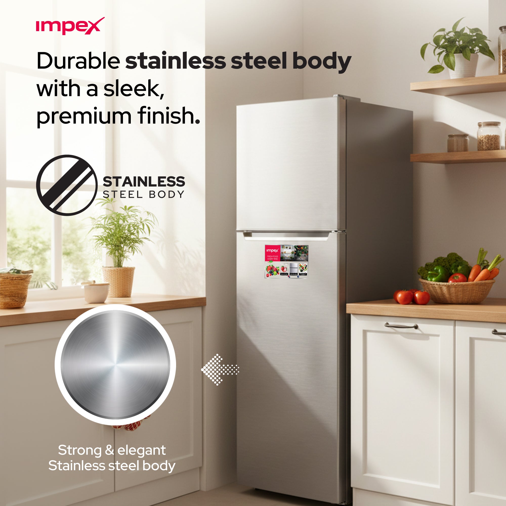 Impex 270L No Frost Inverter Refrigerator IRF250S