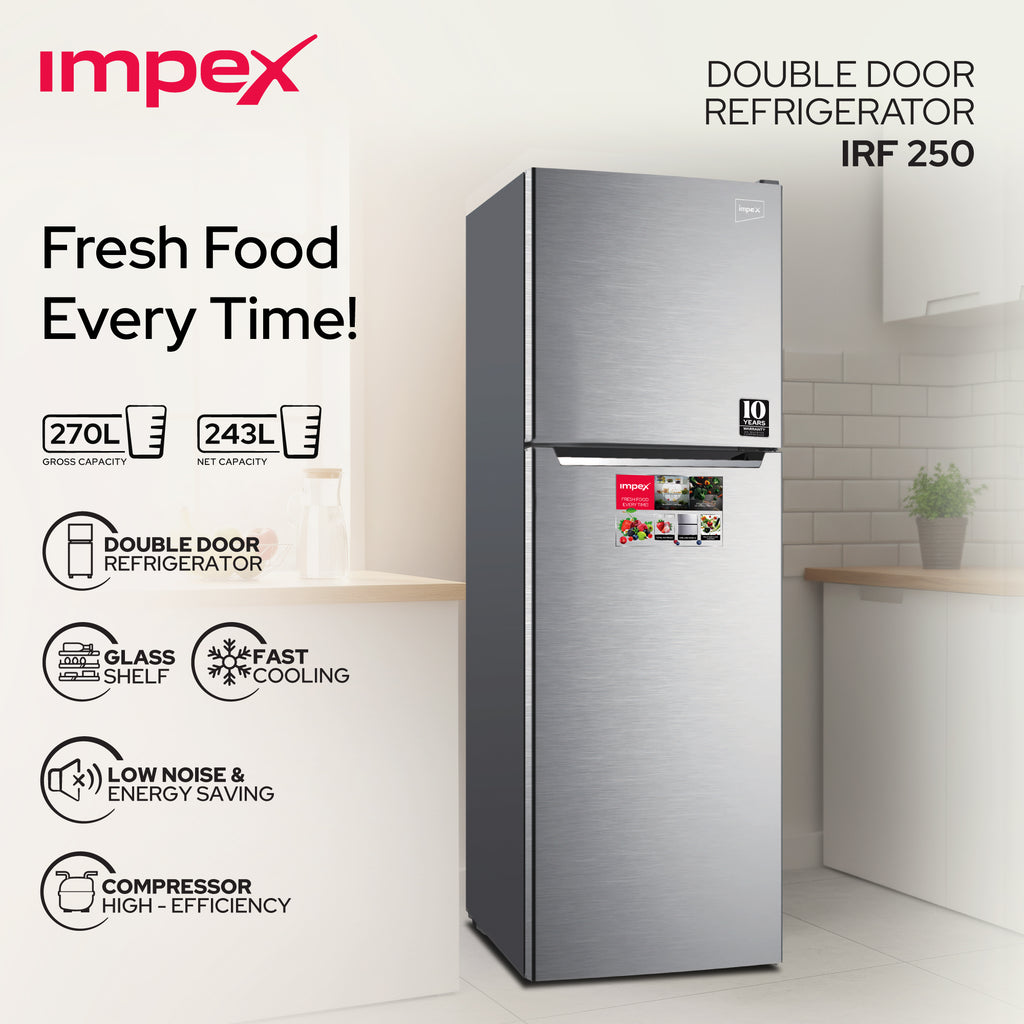 Impex 270L No Frost Inverter Refrigerator IRF250S