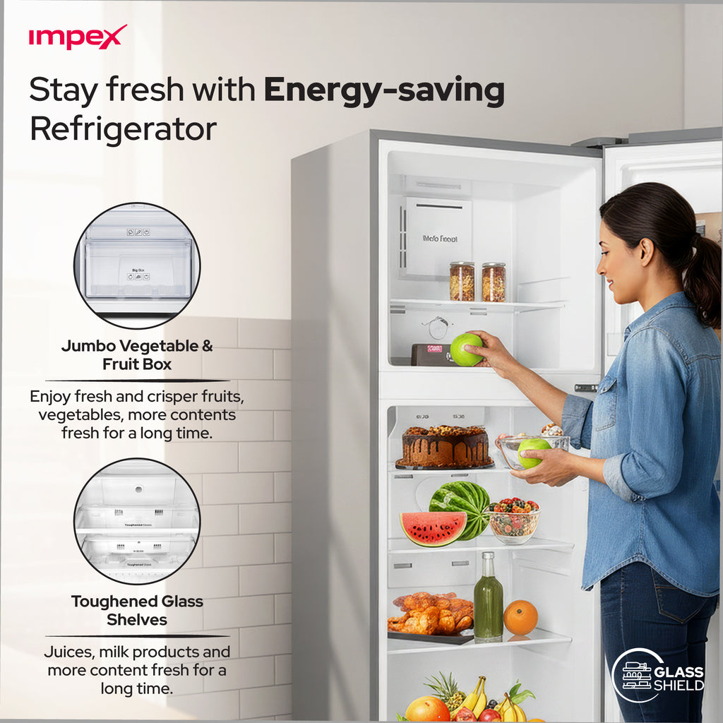Impex 270L No Frost Inverter Refrigerator IRF250S
