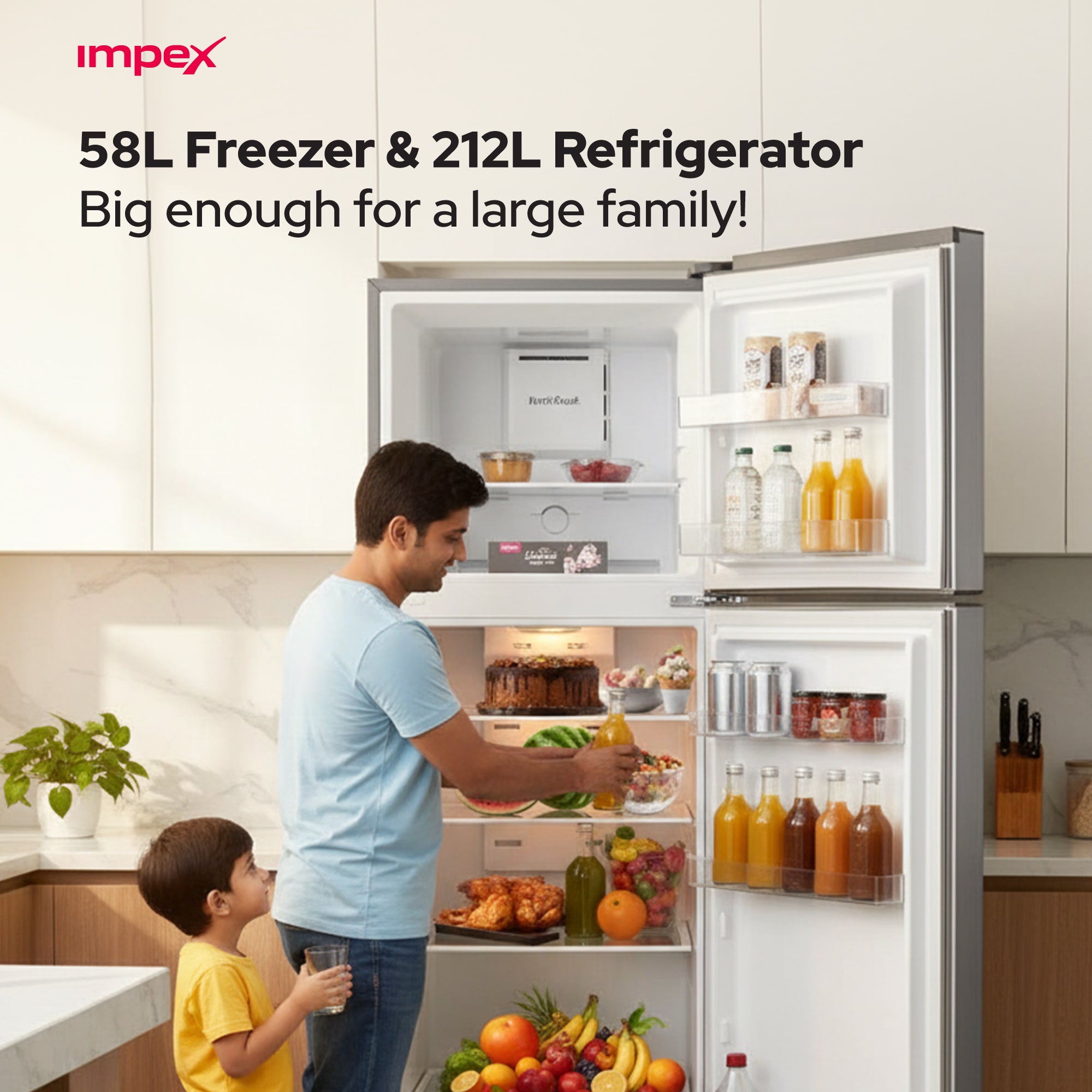 Impex 270L No Frost Inverter Refrigerator IRF250S