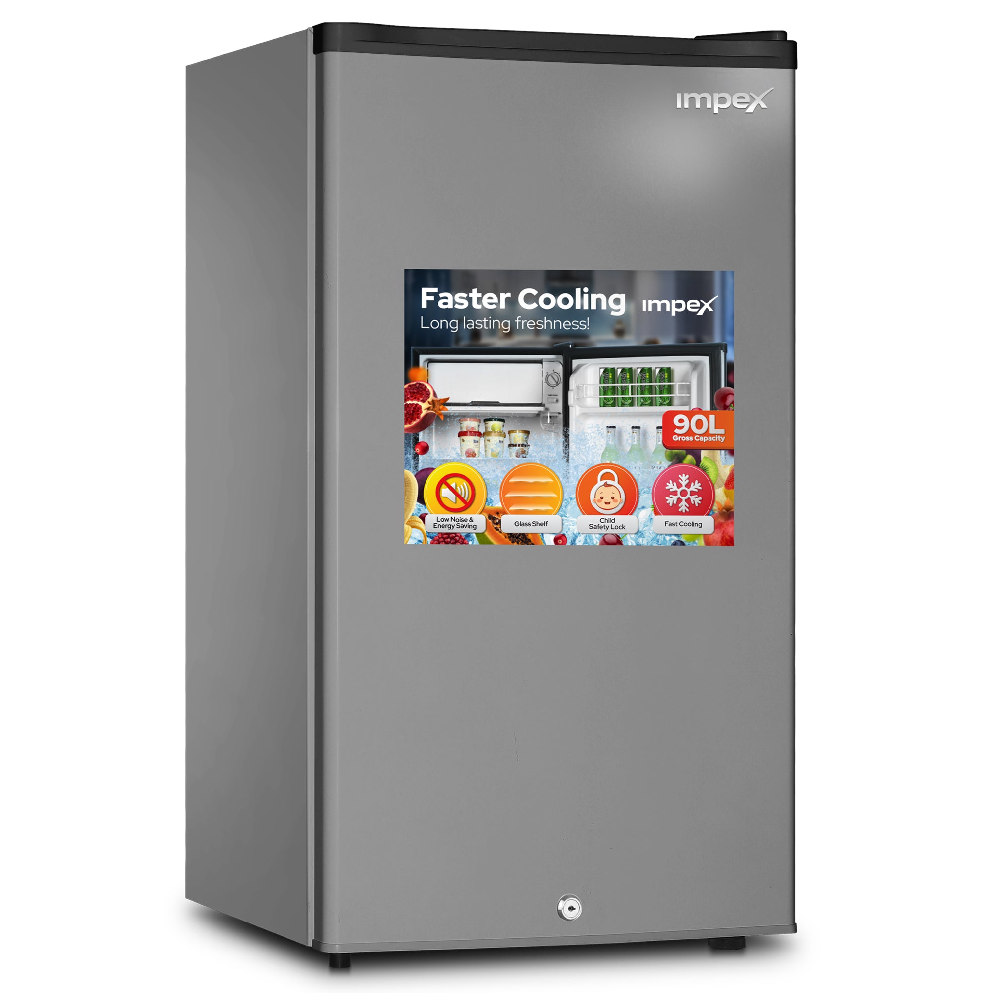 Impex 90L Single Door Refrigerator IMRF140C