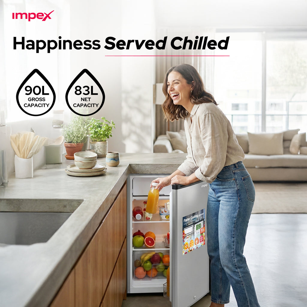 Impex 90L Single Door Refrigerator IMRF140C