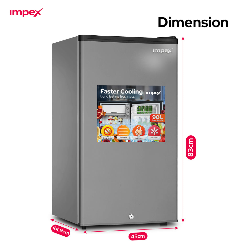 Impex 90L Single Door Refrigerator IMRF140C