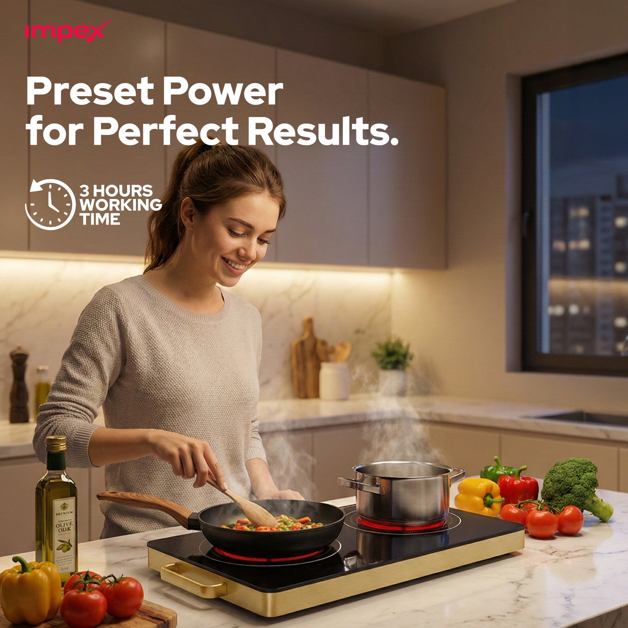 Impex Double Infrared Cooktop IR 2704