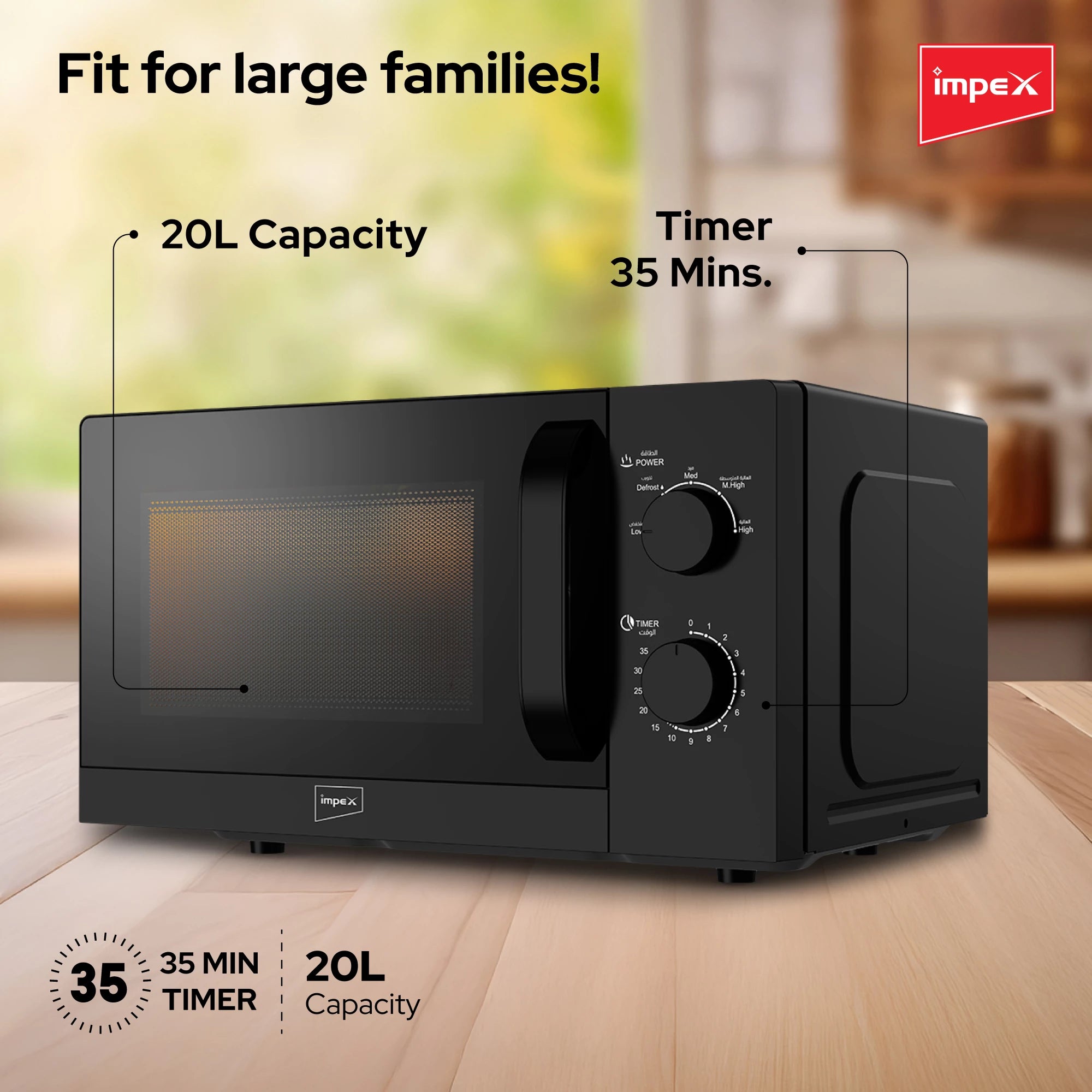 IMPEX 20ltr MICROWAVE OVEN MO 8101A