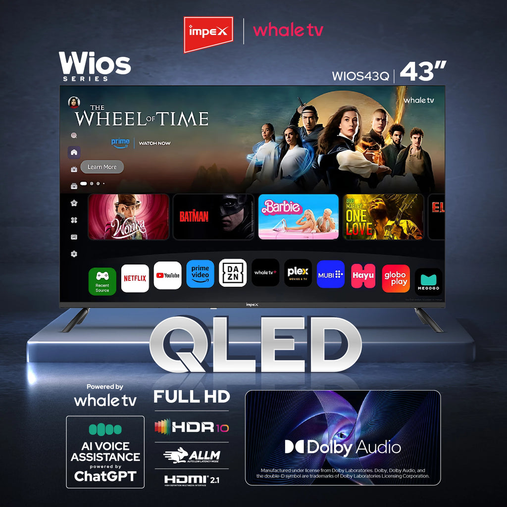 IMPEX 43 inch QLED FHD Smart TV Whale OS Wios43Q