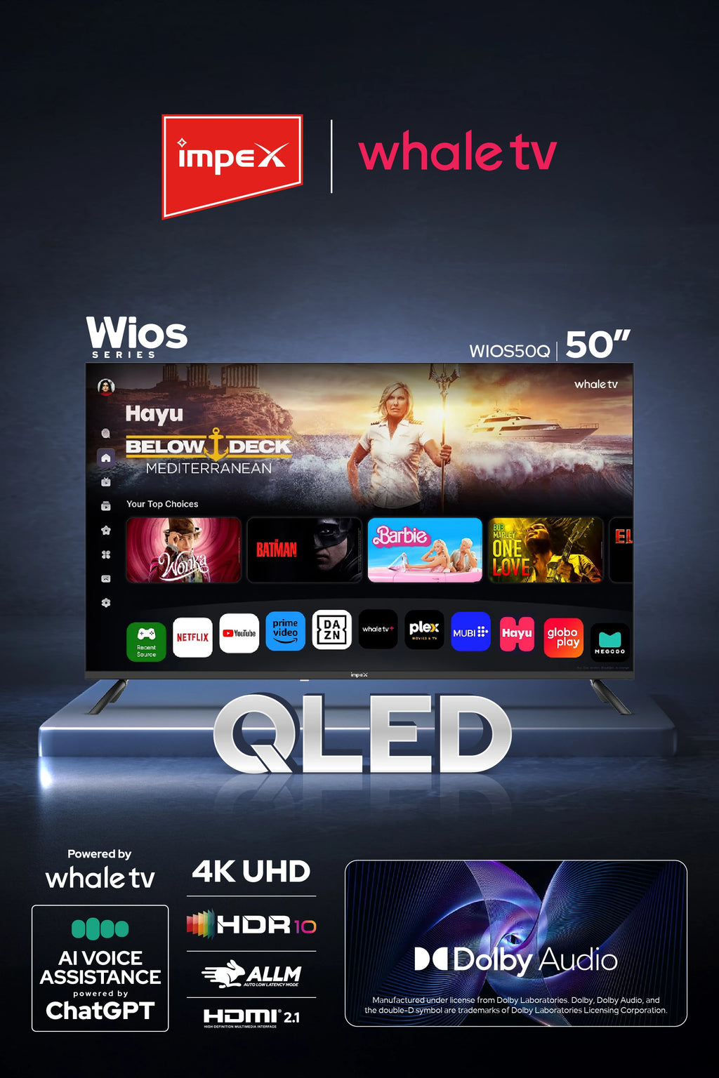 IMPEX 50 inch QLED UHD Smart TV Wios50Q
