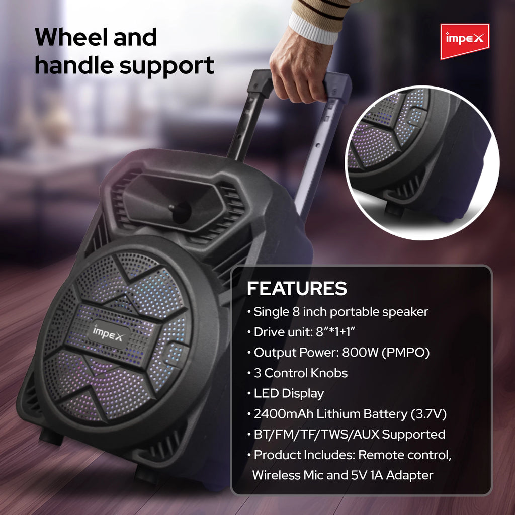 Impex PORTABLE TROLLEY Speaker TS 1109