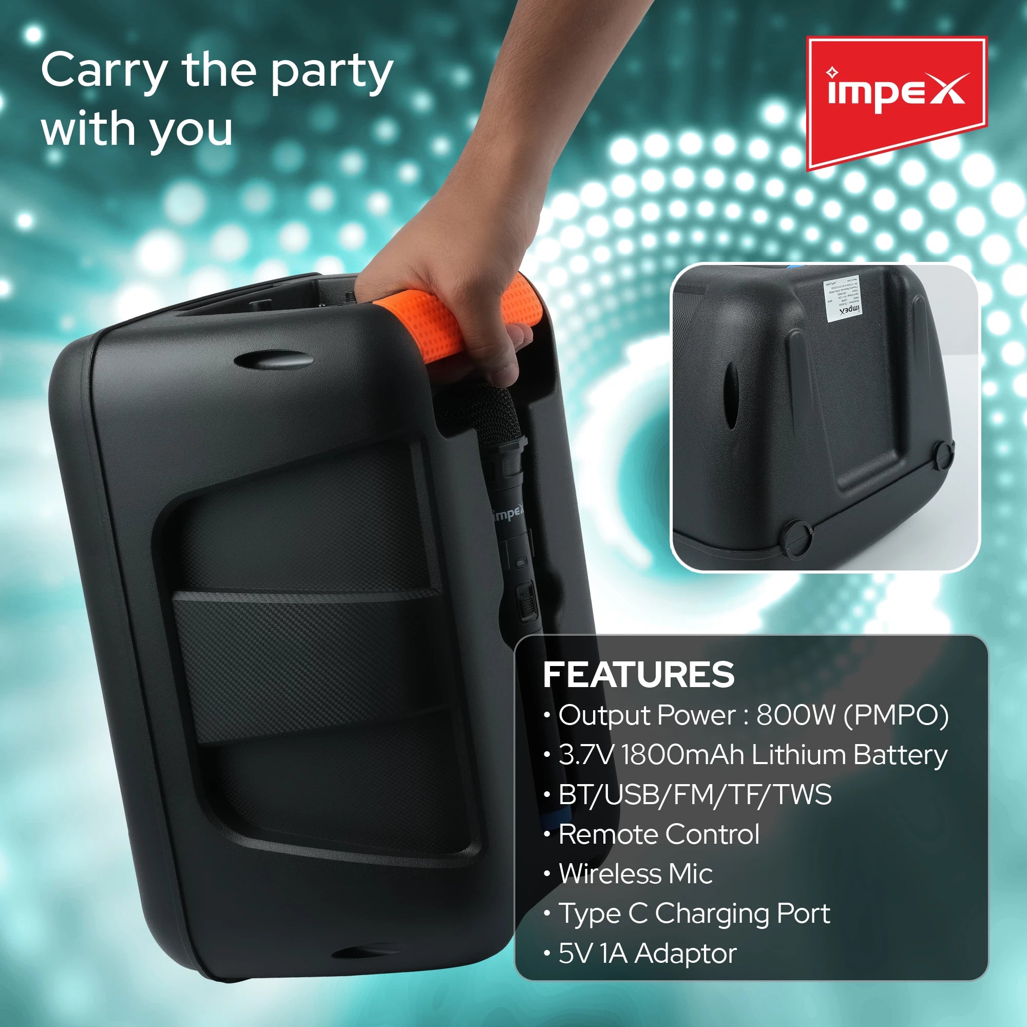 Impex Multimedia Portable Speaker System TS 4001A