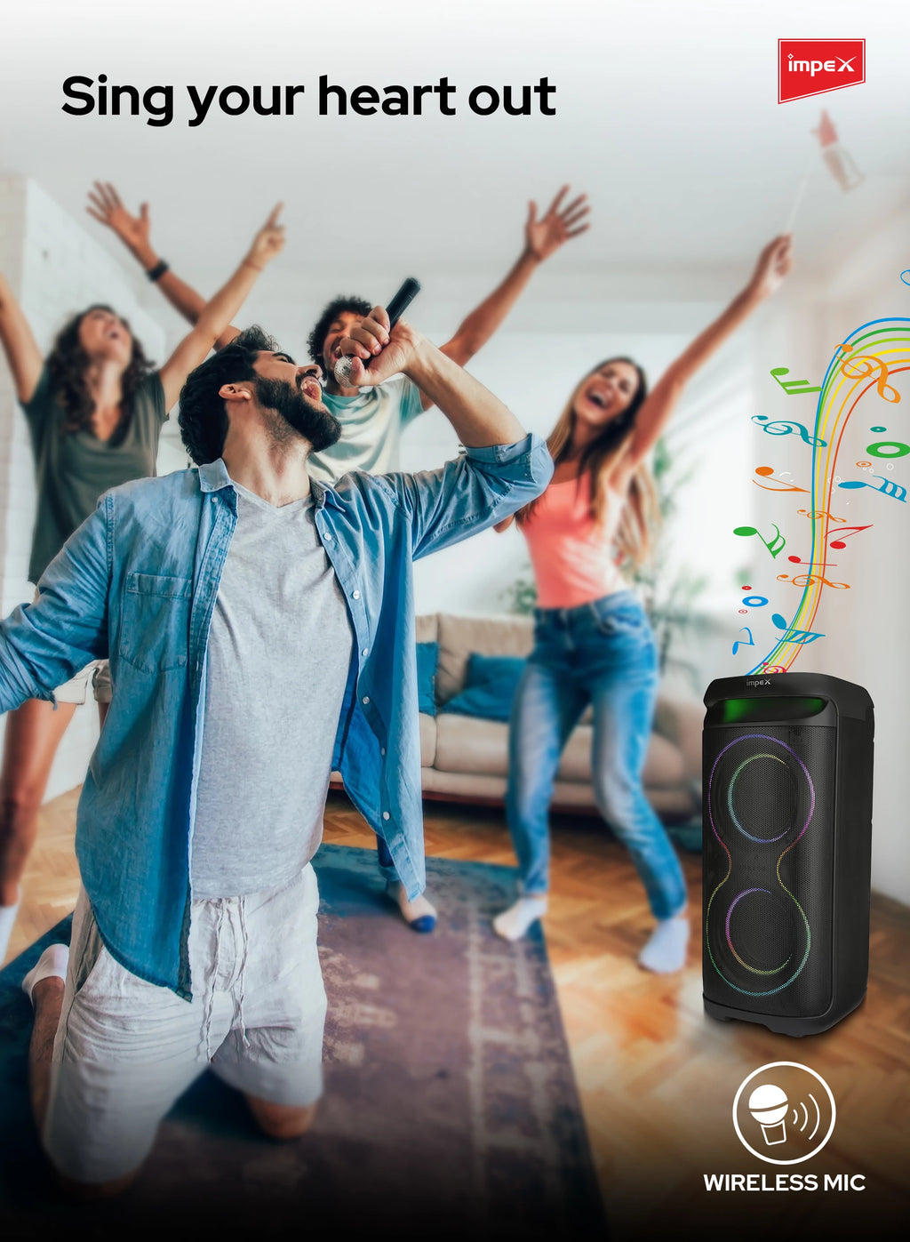 Impex Multimedia Portable Trolley Speaker TS 81