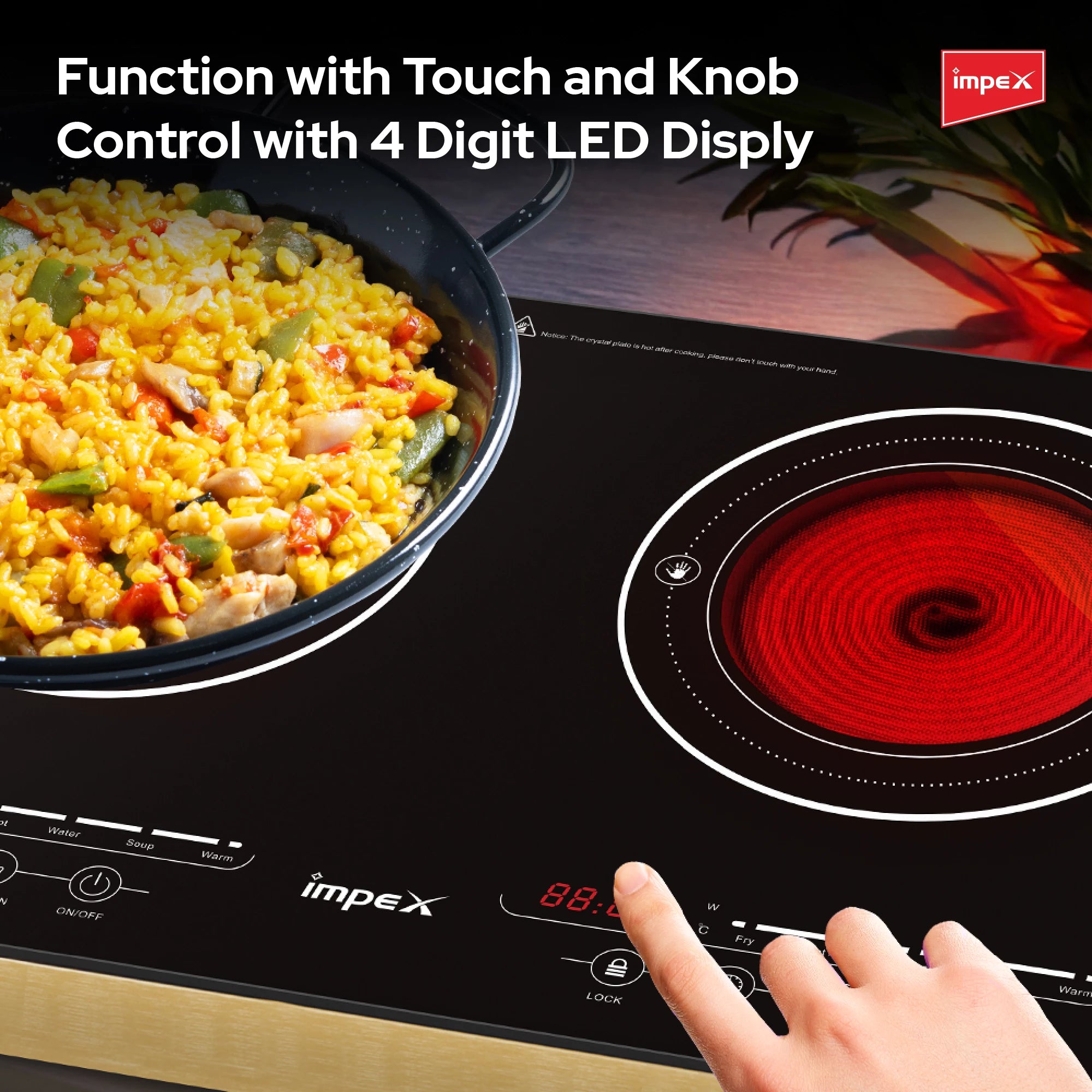 Impex Double Infrared Cooktop IR 2704