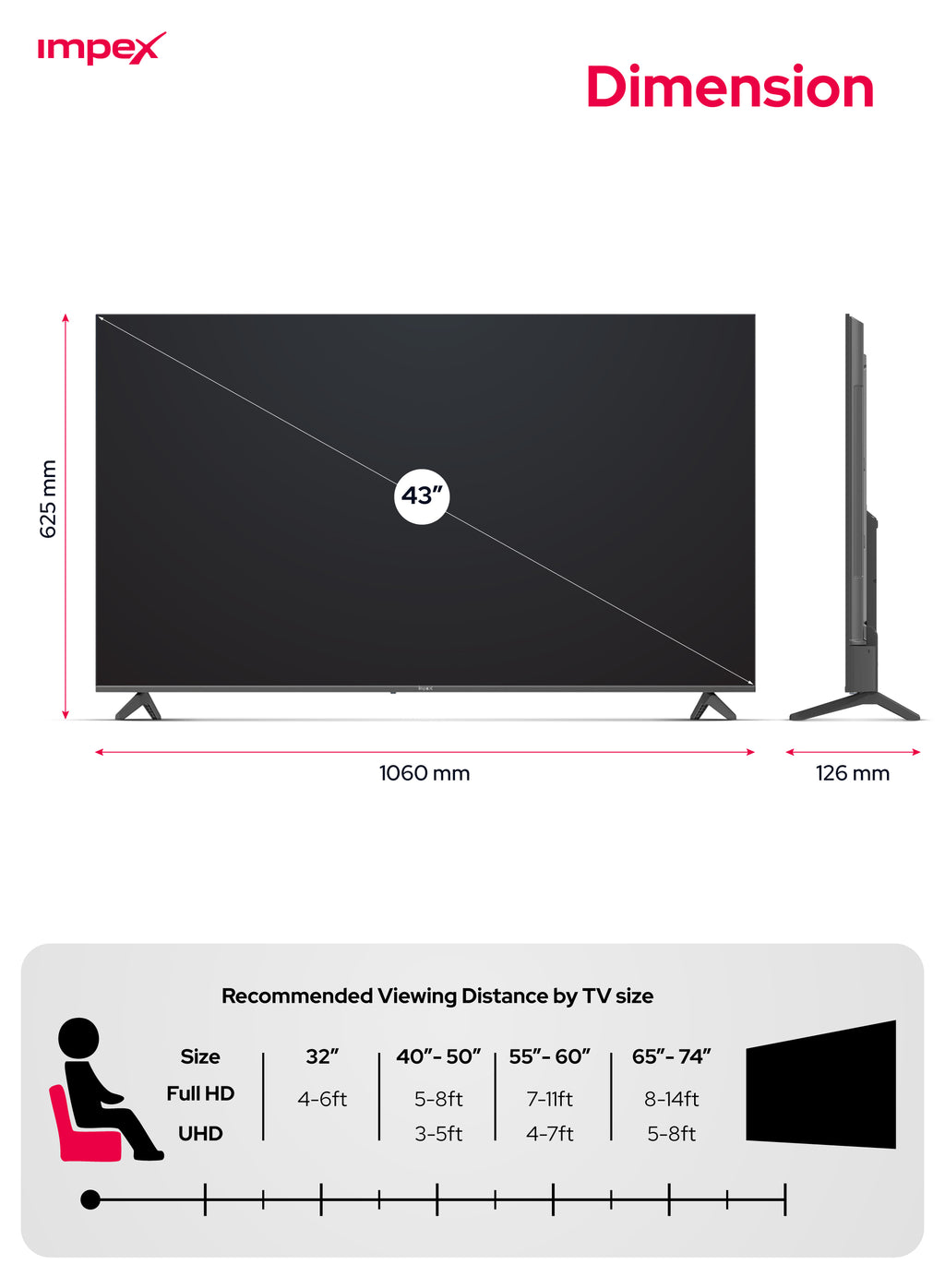 IMPEX 43 Inch QLED FHD GOOGLE LED TV evoQ43QLC2