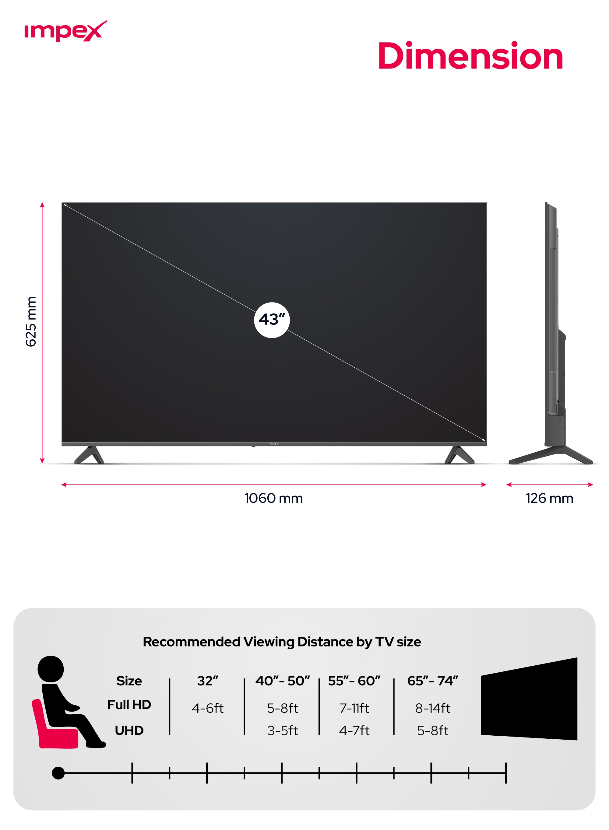 IMPEX 43 Inch QLED FHD GOOGLE LED TV evoQ43QLC2