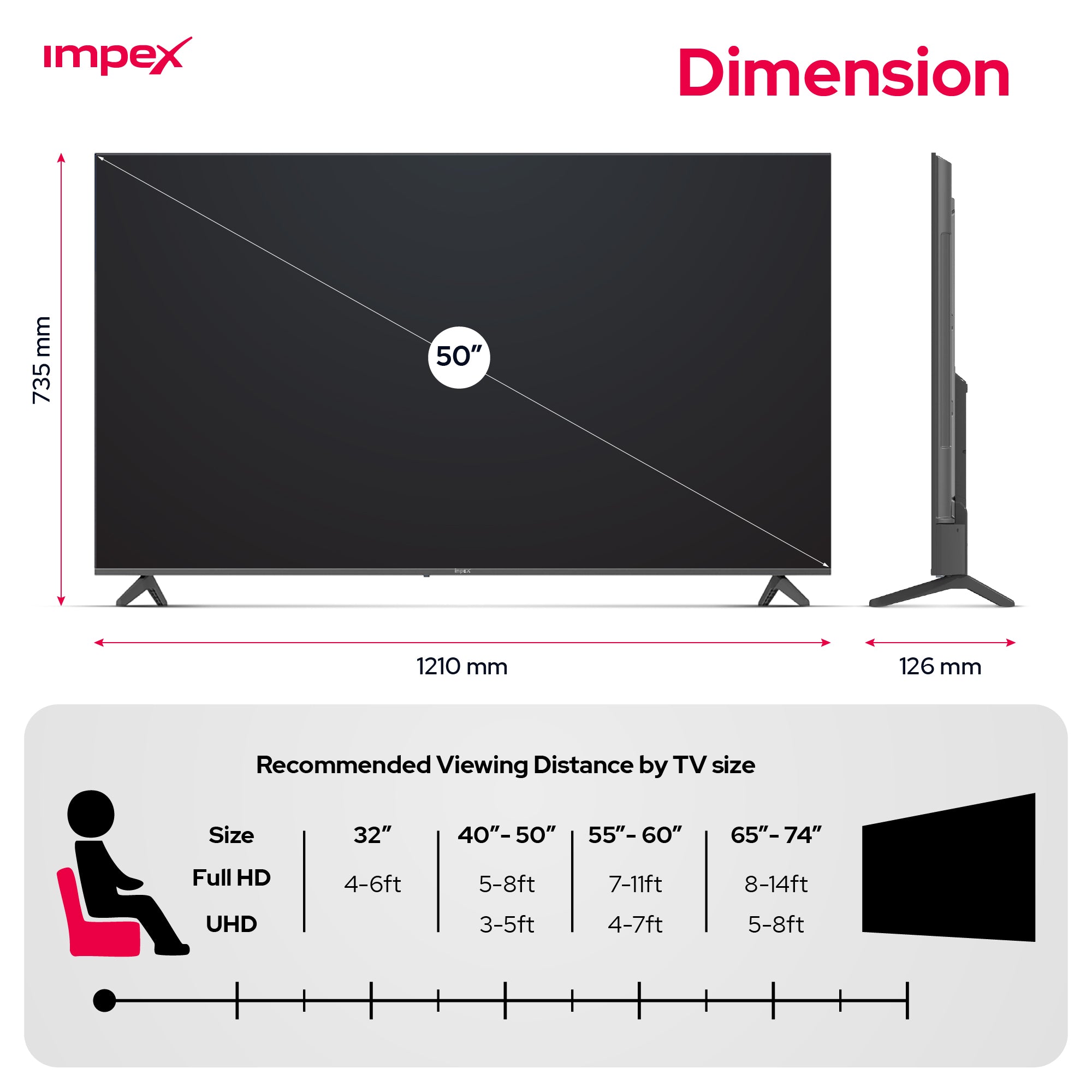 IMPEX 50 Inch QLED UHD GOOGLE LED TV DVBT2/S2 evoQ 50S4QLC2R120