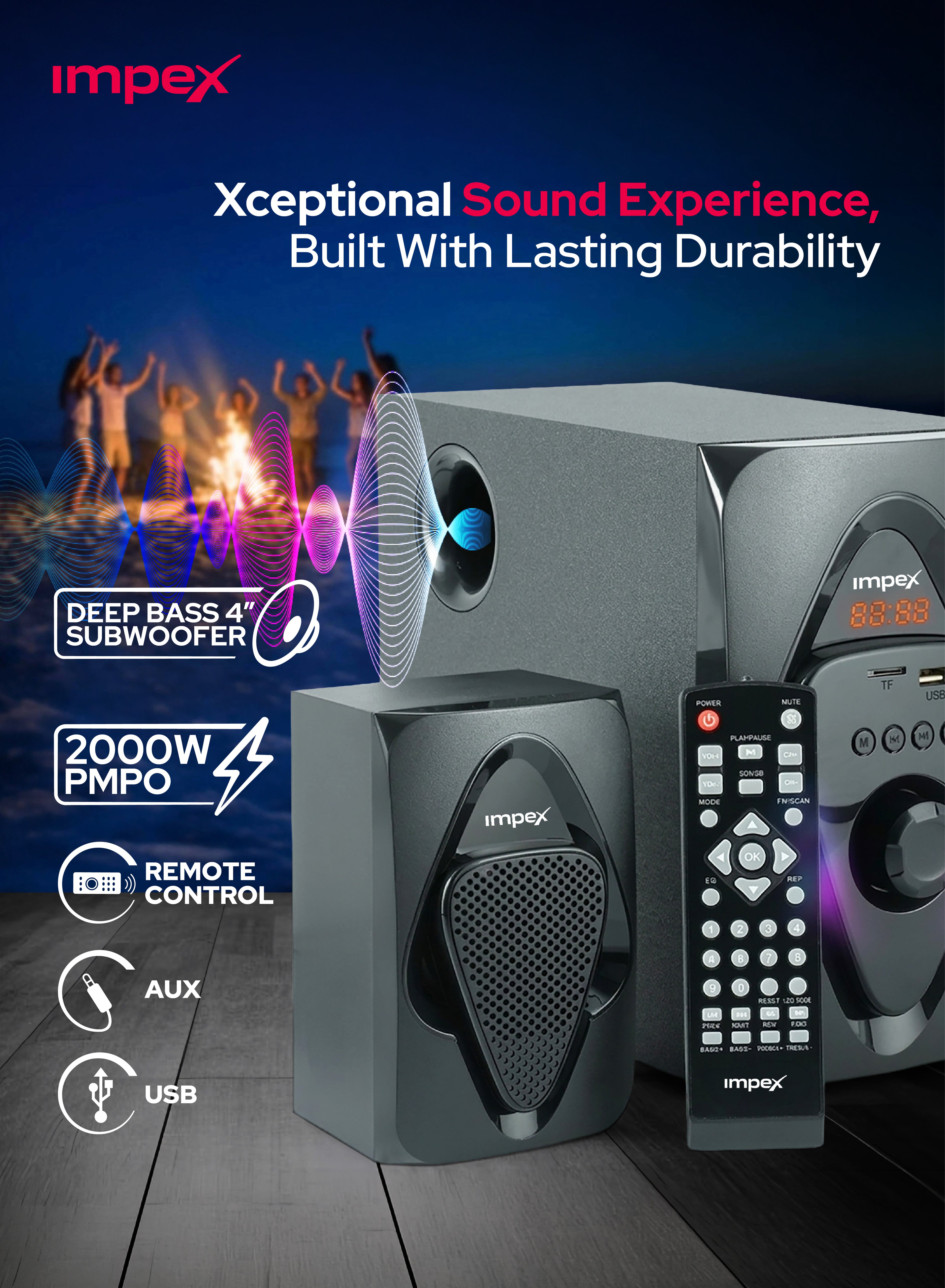 Impex Multimedia Speaker 2.1 HT 2115